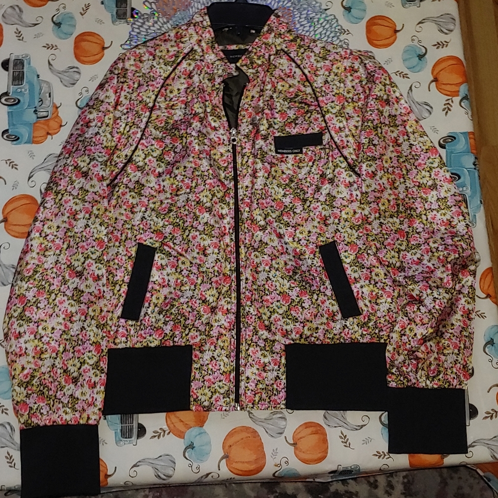 💖Offers! Members Only Flower Bomber Jacket XL